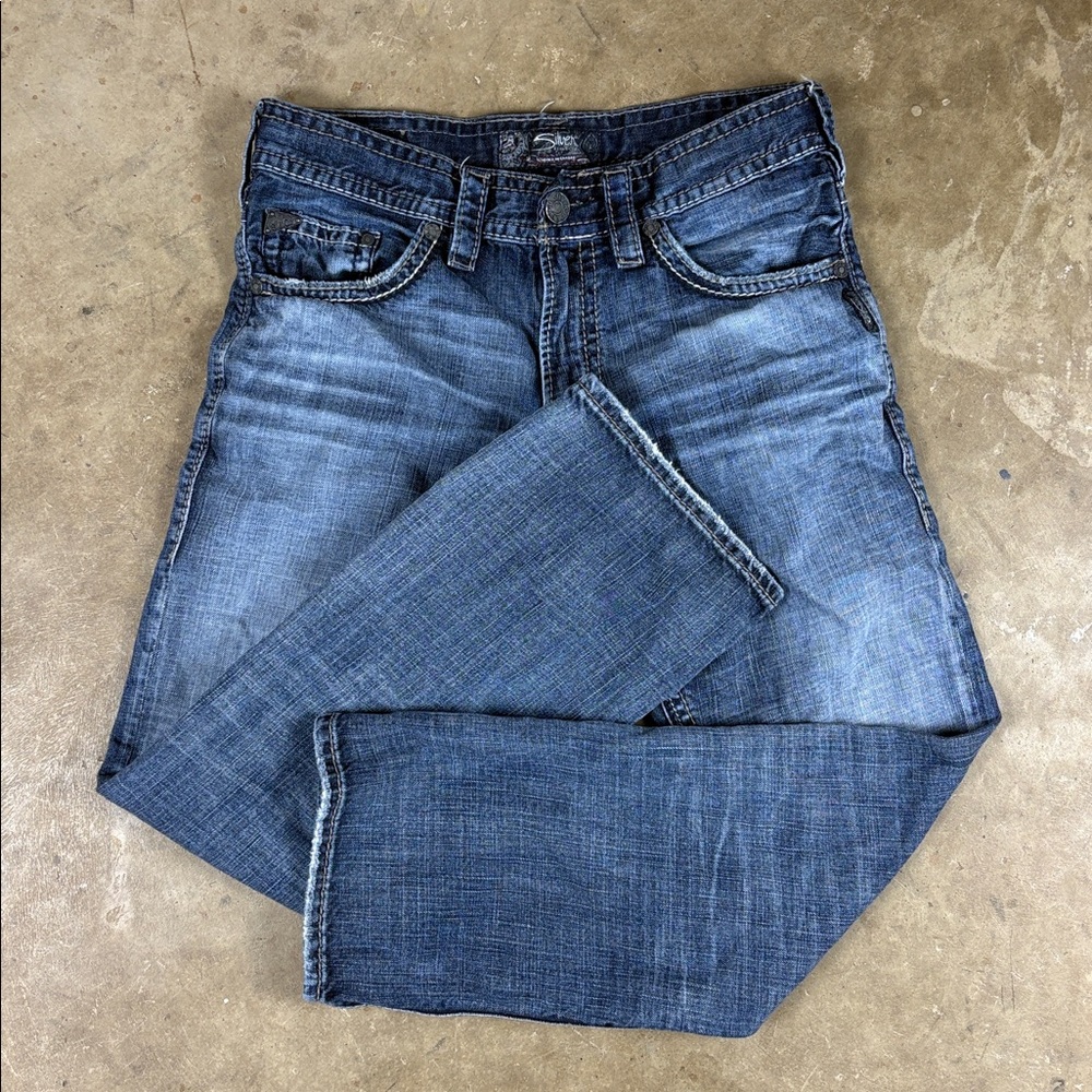Silver Jeans Men's Straight-Leg Denim - Faded Blue Wash W31 L30